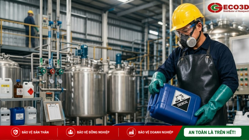Tạp dề chống hóa chất có cần thiết trong sản xuất công nghiệp không?